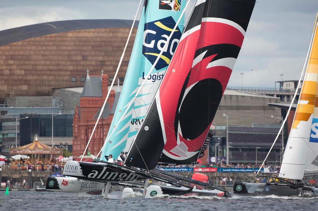 The fleet will race on the Cardiff Bay racecourse in Wales over the UK August Bank Holiday Weekend. © Lloyd Images